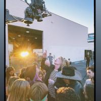 Behind the scenes recording the Yeah, I Like You promotional music video